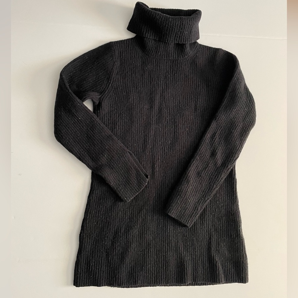 Banana Republic Turtleneck Black Knit Wool Sweater Size Medium